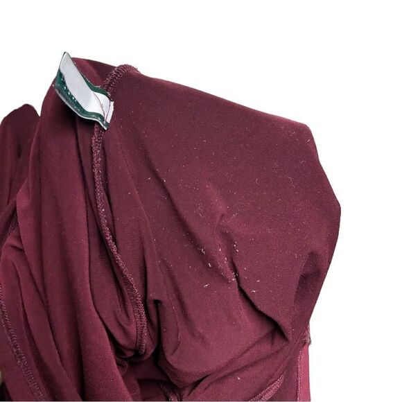 Ralph Lauren Burgundy Maroon Sleeveless Ruched Knee Length Fitted Dress Size 6 - Picture 8 of 9